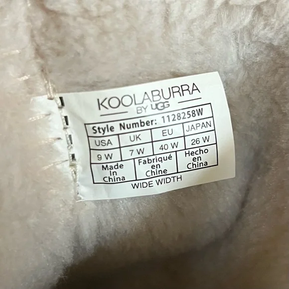 Koolaburra By UGG Arlena Short Boots Women's 9 Wide Stone Grey Shoes - Picture 7 of 8